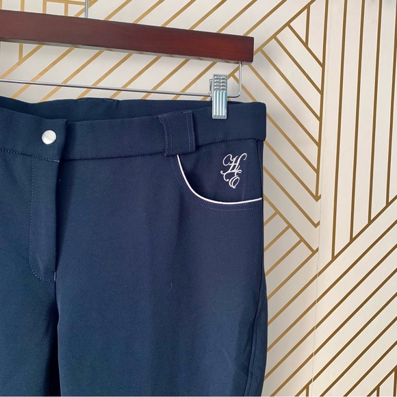 Huntington Equestrian Ventilated Silicone Full Seat Grip Breeches Navy Size 14 - Picture 6 of 11